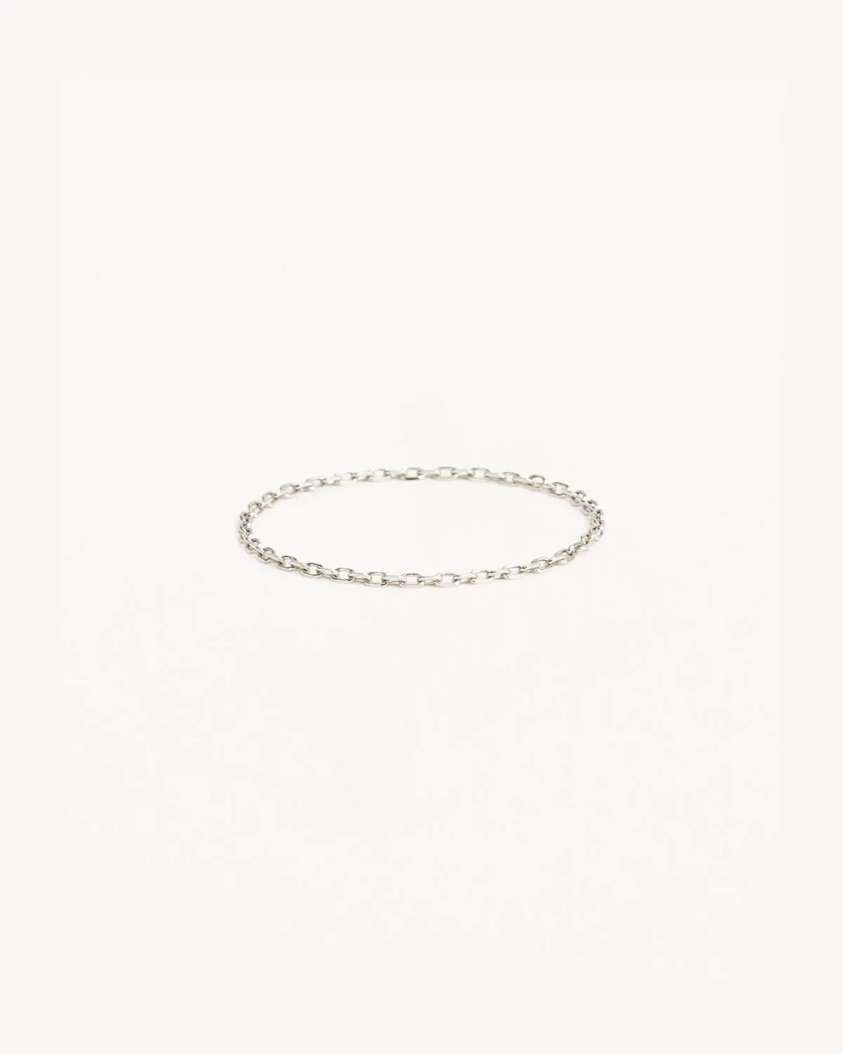 14k Solid White Gold Purity Chain Ring