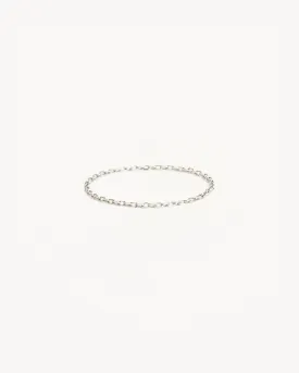 14k Solid White Gold Purity Chain Ring