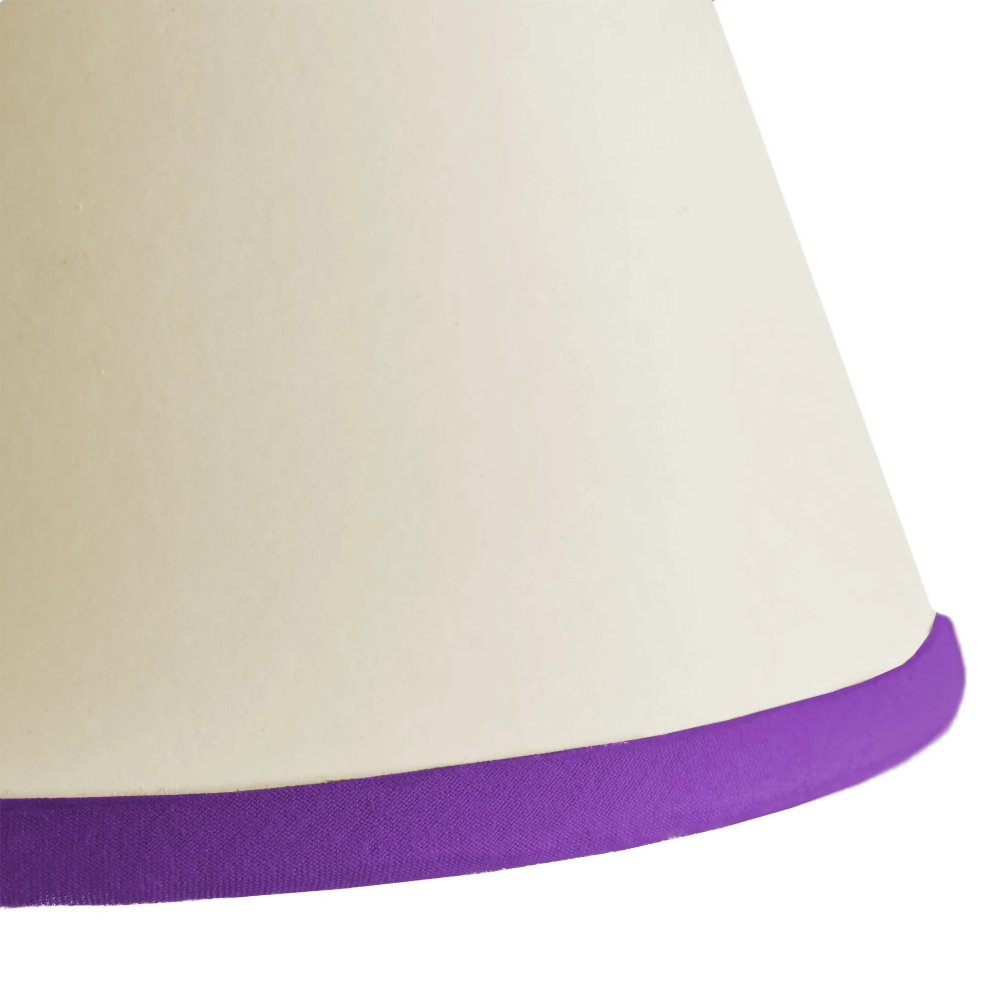 16cm Empire Top n Tail shade in cream card with violet tape