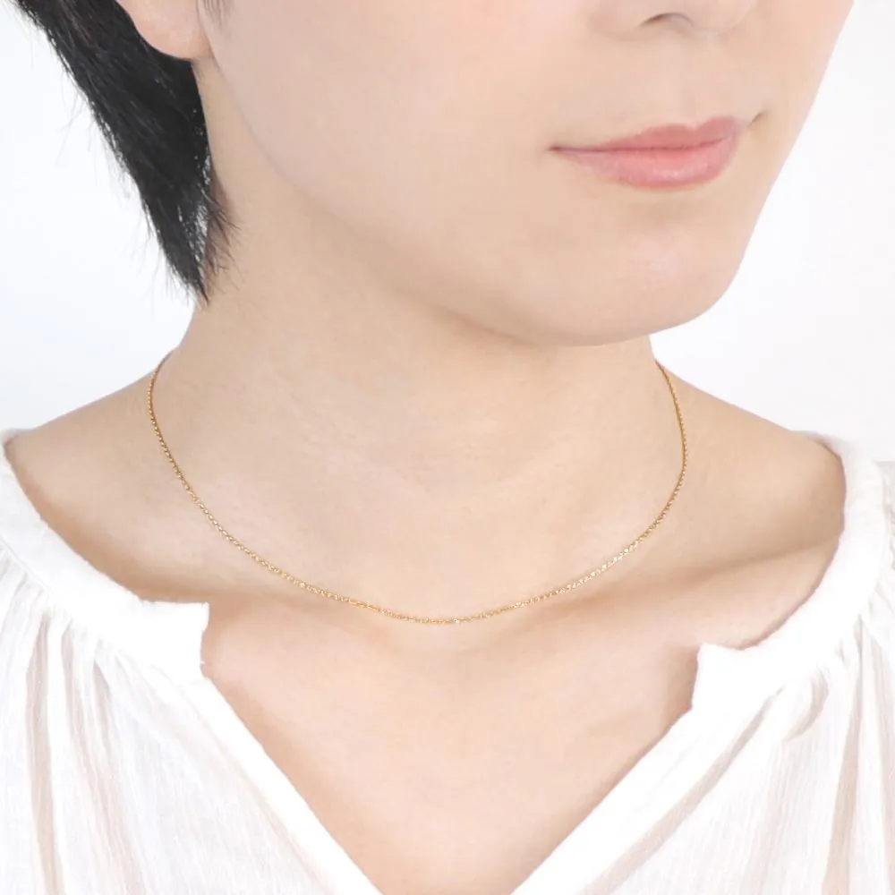 22K Gold Plated Thin Chain Necklace