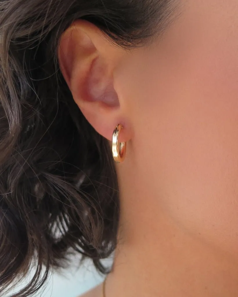 3mm Thick Hoop Earrings