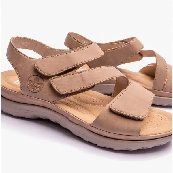 64872-62 Ladies Strappy Sandals Beige