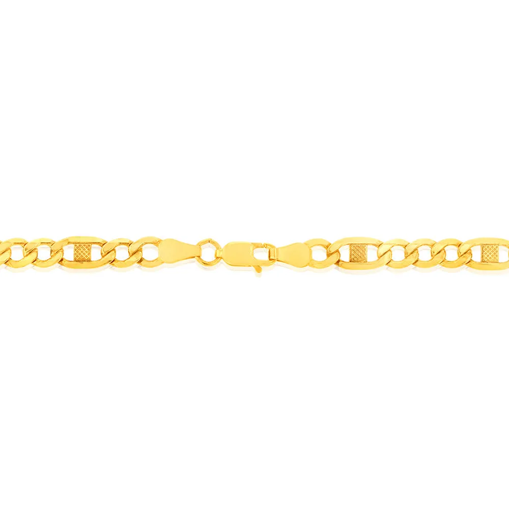 9ct  Silverfilled Figaro 120Gauge Chain 55cm