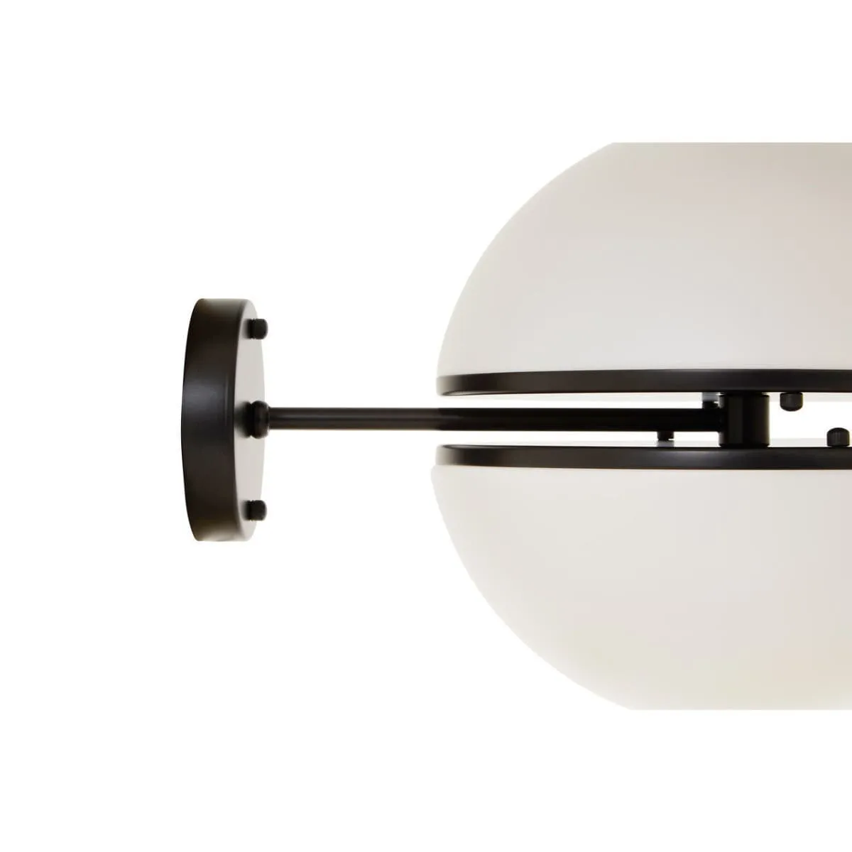 Abira Matte Black Ball Wall Light