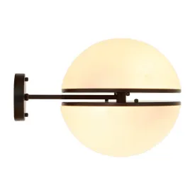 Abira Matte Black Ball Wall Light