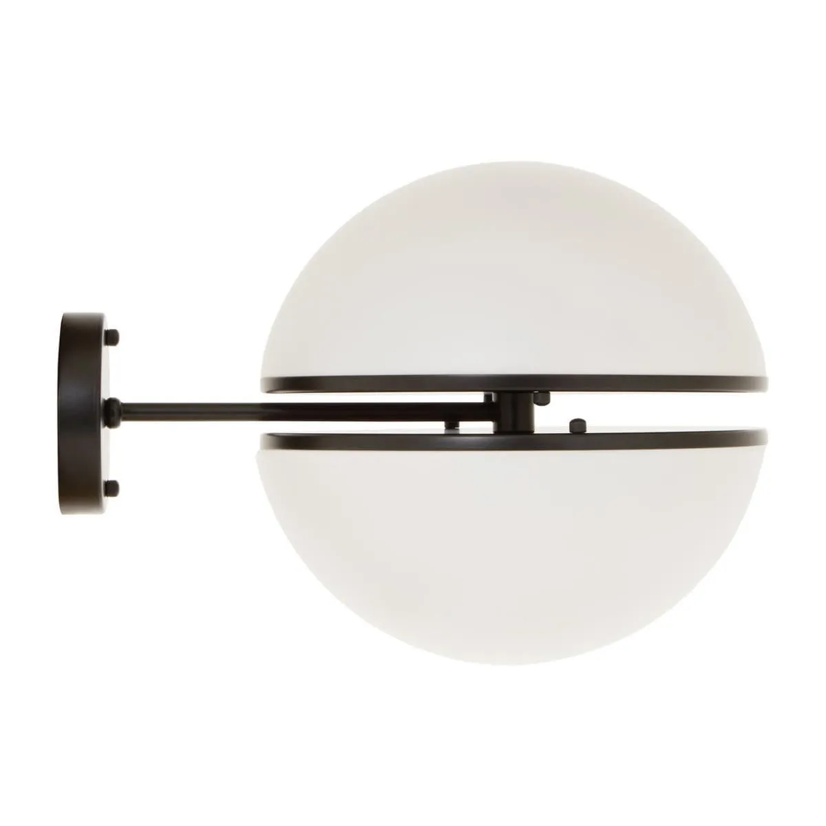 Abira Matte Black Ball Wall Light