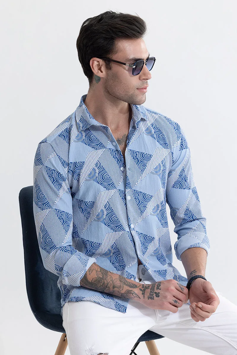 Abstract Trio Blue Shirt