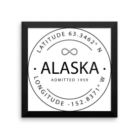 Alaska - Framed Print - Latitude & Longitude