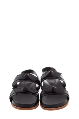 Alexandre Birman Black Leather Sandals SZ 40.5