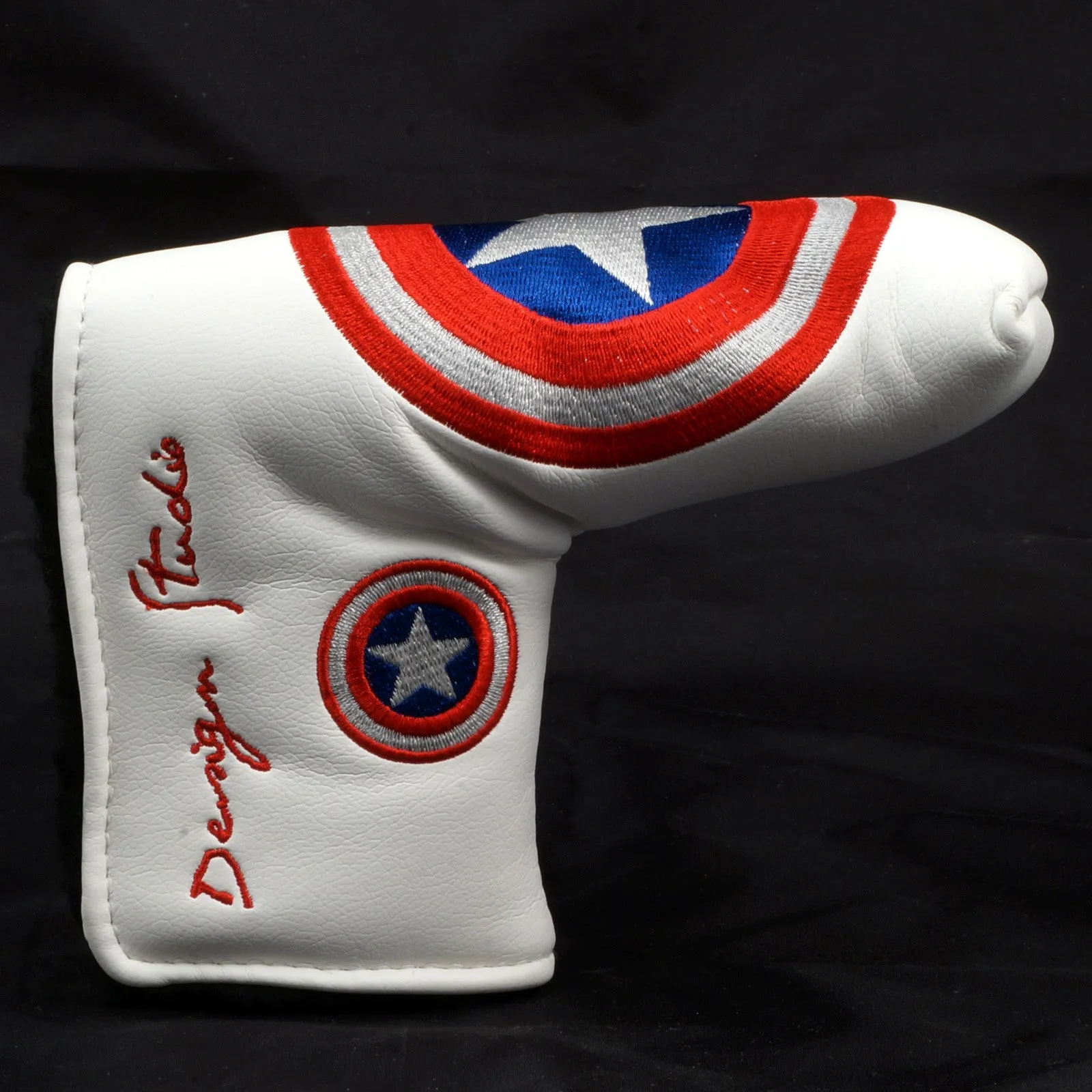 American Shield Blade Putter Head cover, White