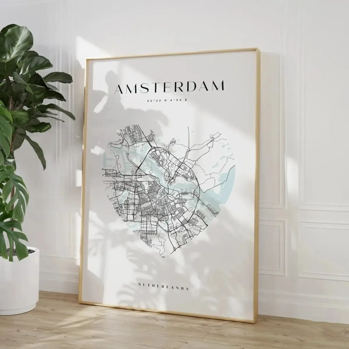 Amsterdam City Map - Heart, Square Or Round City Map