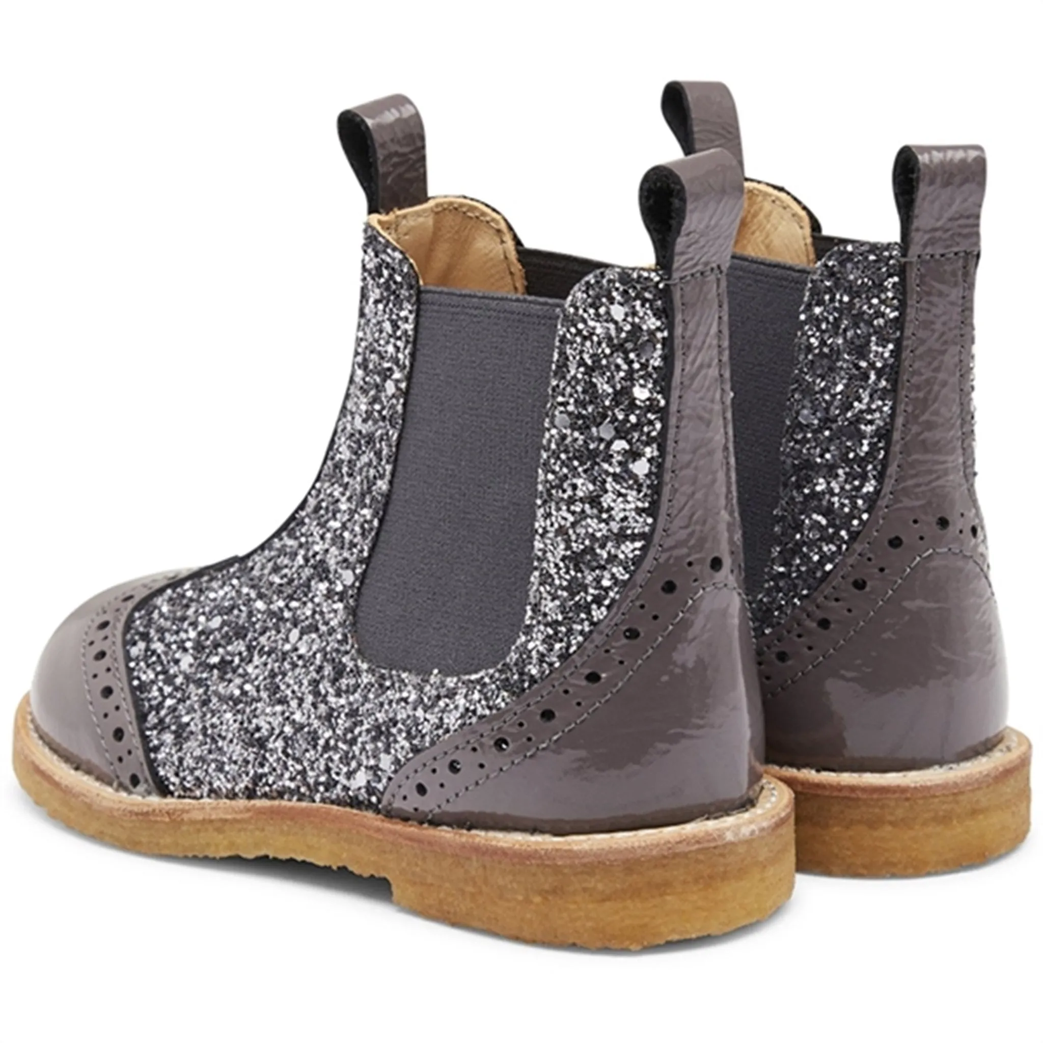 Angulus Chelsea Boots With Glitter Lavender/Dusty Lavender/Elastic