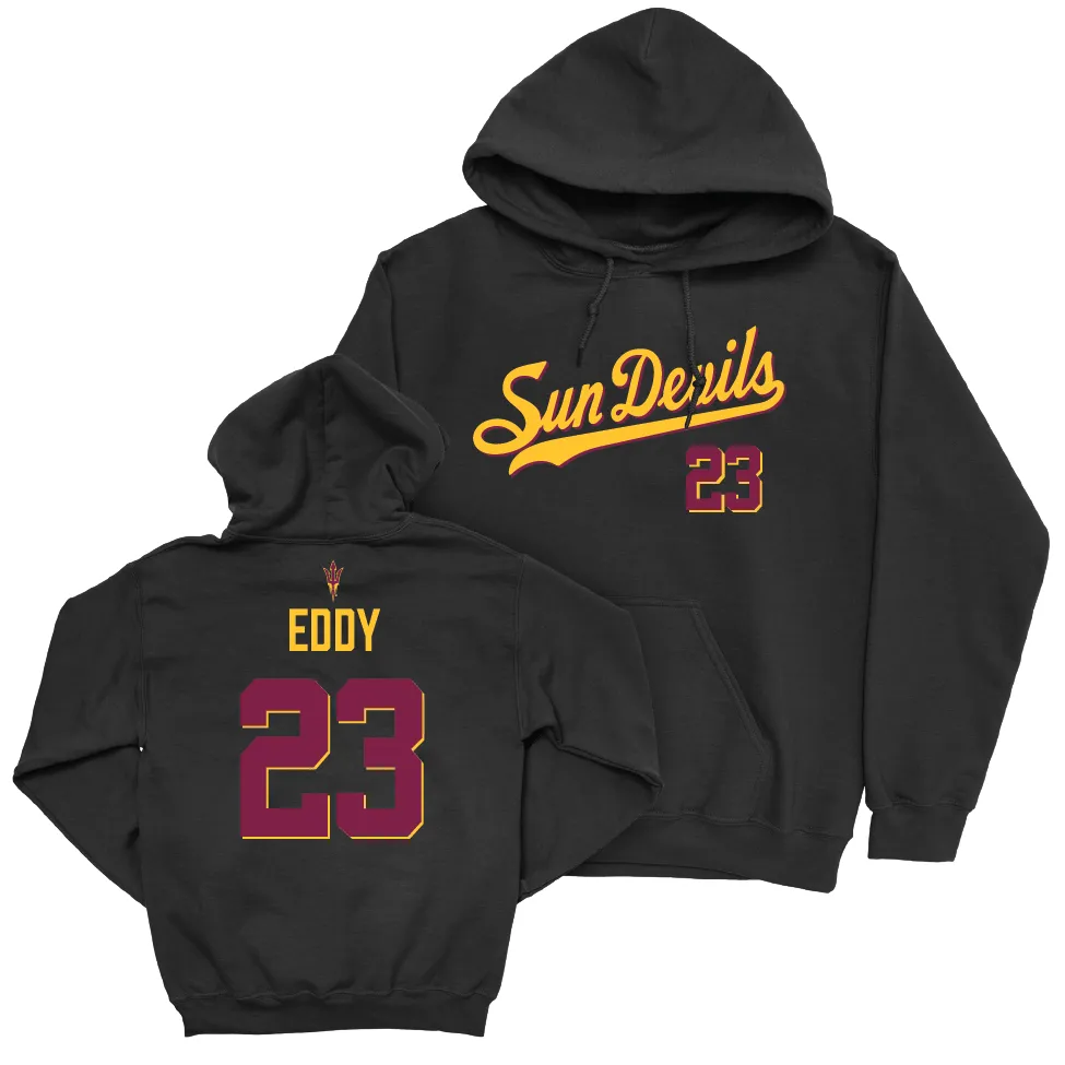 Arizona State Baseball Black Script Hoodie - Brok Eddy