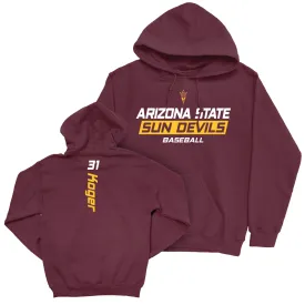 Arizona State Baseball Maroon Rush Hoodie - Will Koger