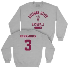 Arizona State Baseball Sport Grey Varsity Crew - Jonathon Hernandez