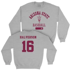 Arizona State Baseball Sport Grey Varsity Crew - Wyatt Halvorson