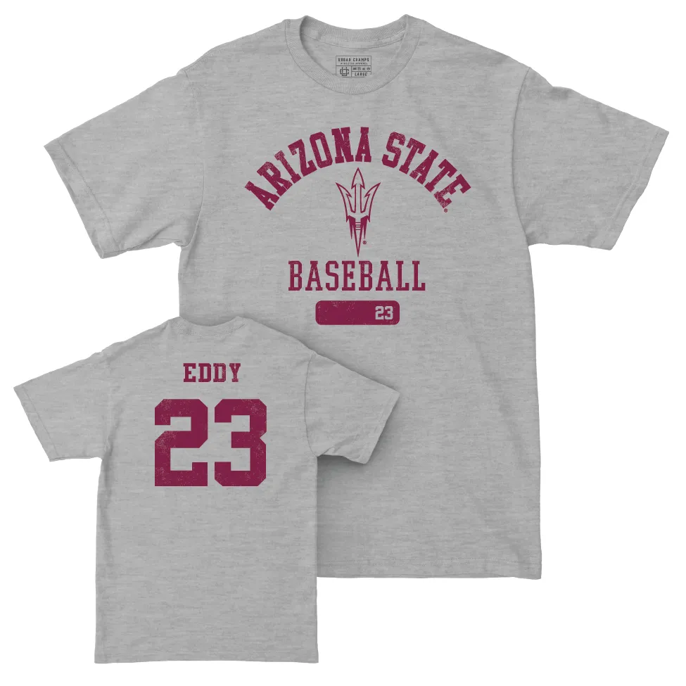 Arizona State Baseball Sport Grey Varsity Tee - Brok Eddy