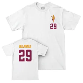 Arizona State Baseball White Logo Comfort Colors Tee - Alec Belardes