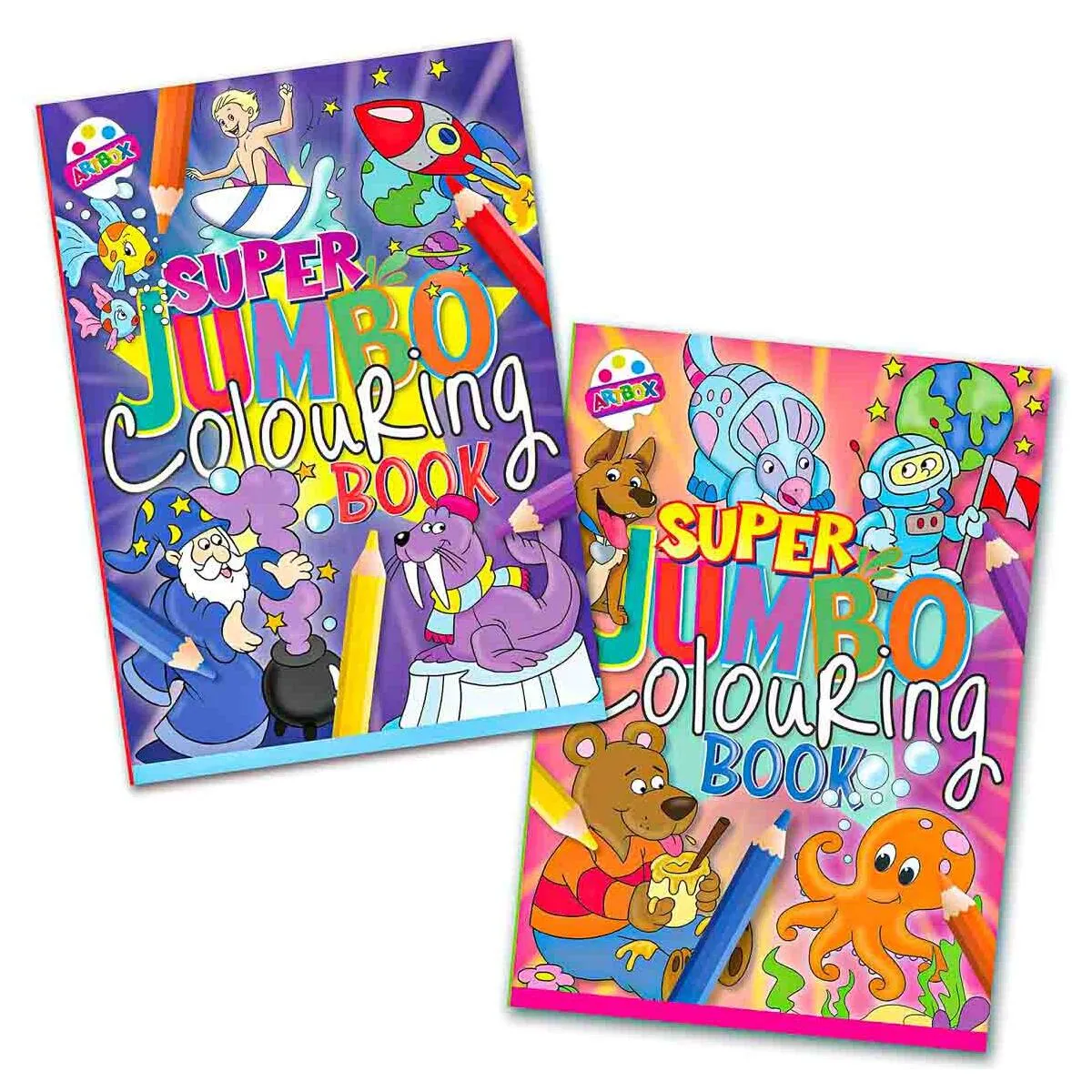 Artbox Super Jumbo Colouring Book (styles vary)