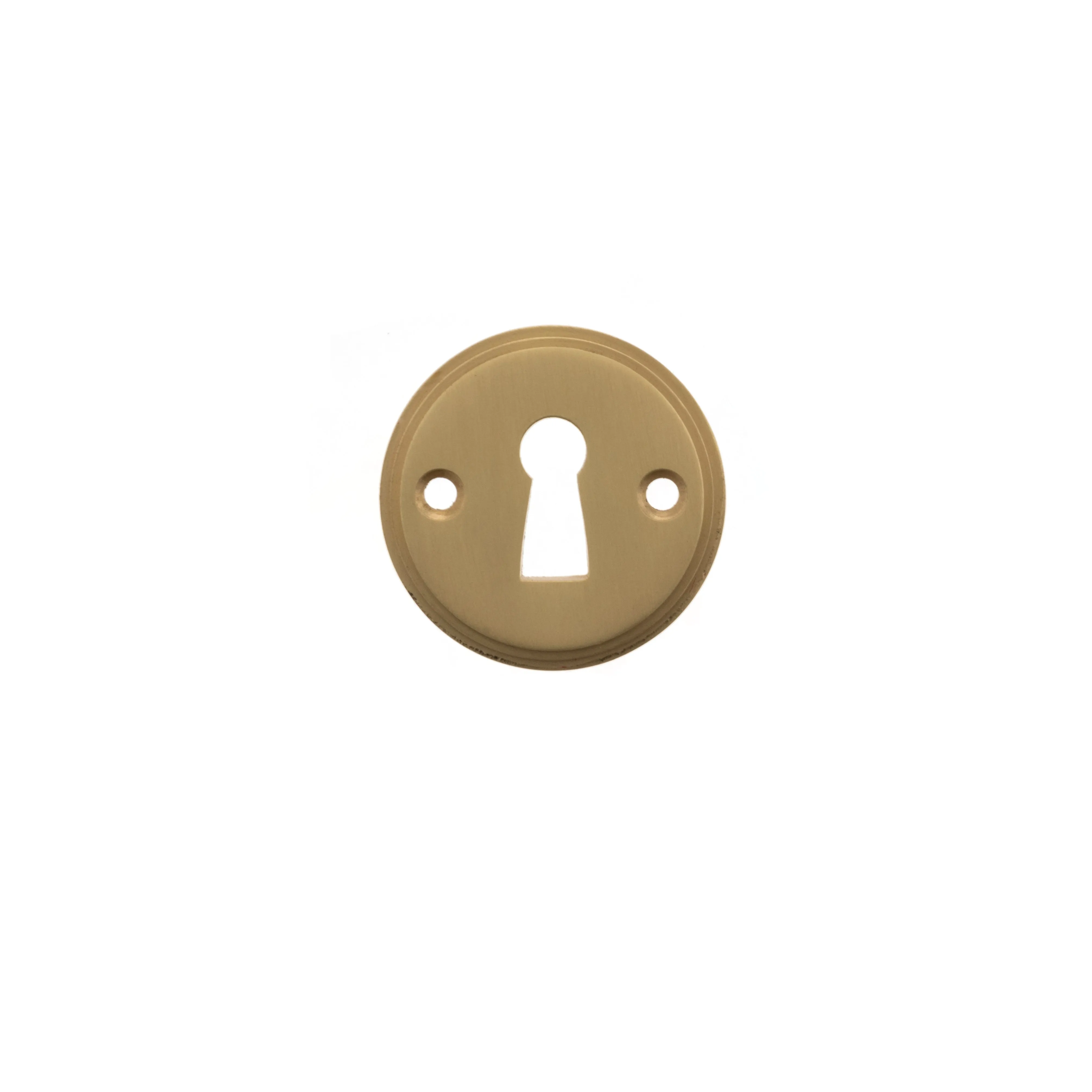 Atlantic Solid Brass Open Key Hole Escutcheon - Satin Brass