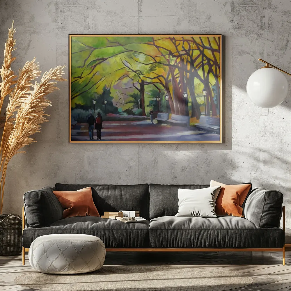 Autumn In Central Park - Stretched Canvas, Poster or Fine Art Print