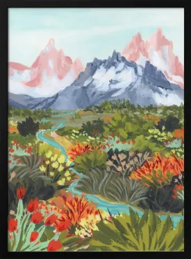 Autumn Mountains by Sarah Gesek - Colourful Landscape Print