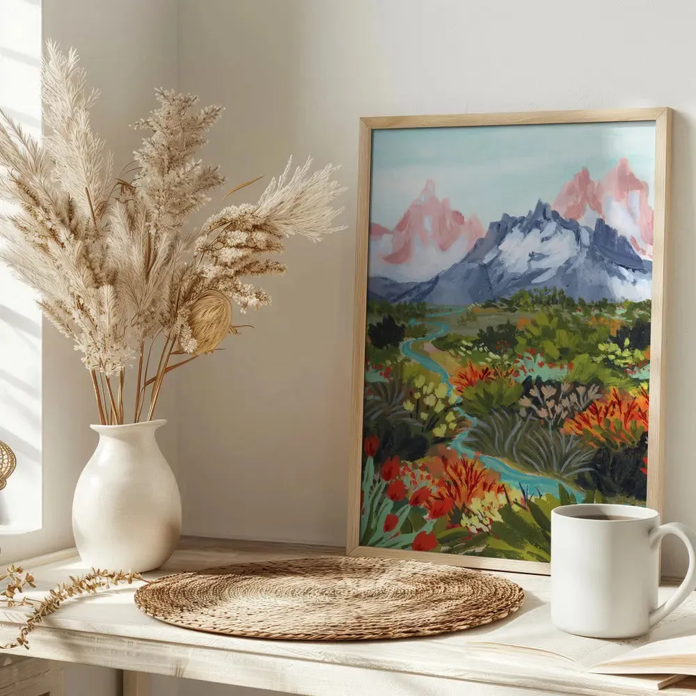 Autumn Mountains by Sarah Gesek - Colourful Landscape Print