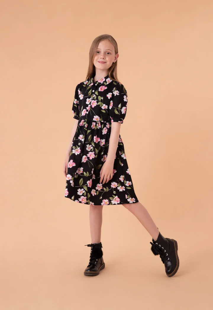 Baby Collar Floral Printed Dress