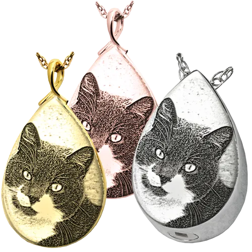 B&B 3D Photo Teardrop Pendant