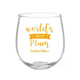 Best Mum Stemless Wine Glass