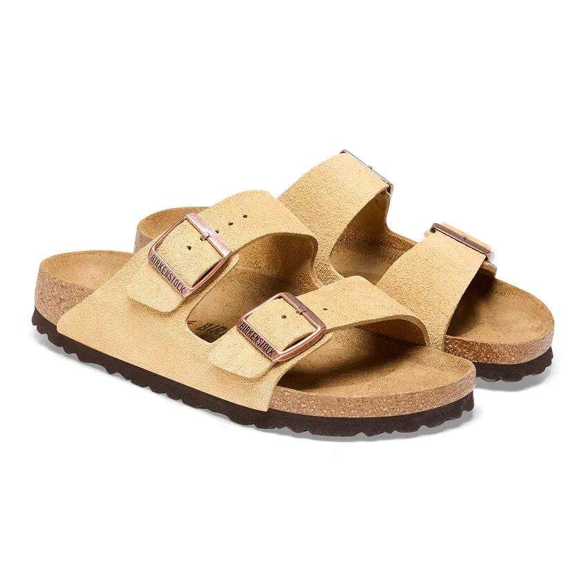 Birkenstock Arizona Latte Cream Suede Women's Regular