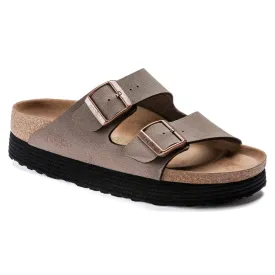 Birkenstock Arizona Platform Vegan Mocca Birkibuc Women's Narrow