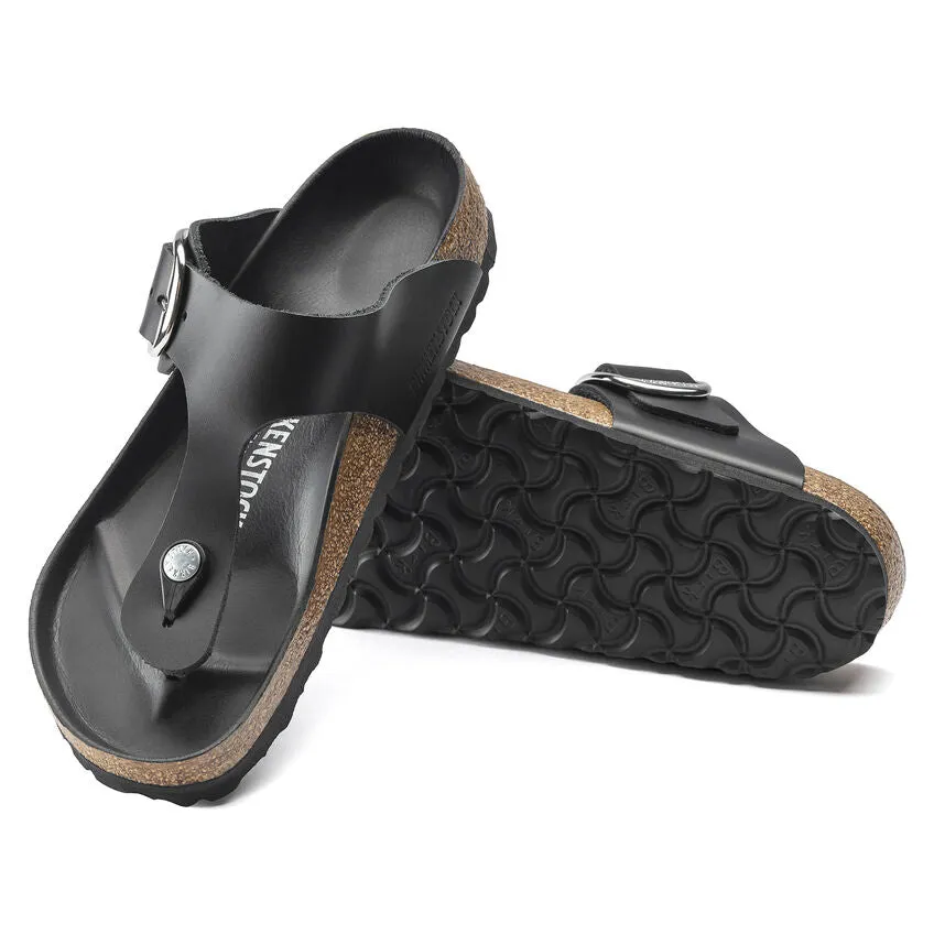 BIRKENSTOCK GIZEH BIG BUCKLE BLACK OILED LEATHER