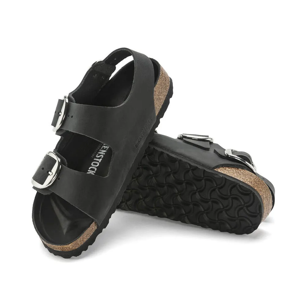 BIRKENSTOCK MILANO BIG BUCKLE BLACK - WOMENS