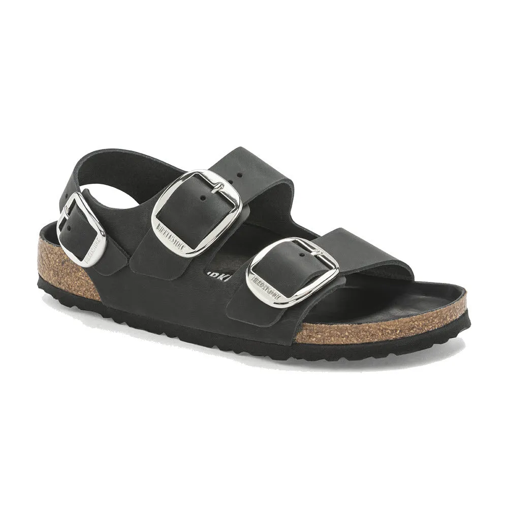 BIRKENSTOCK MILANO BIG BUCKLE BLACK - WOMENS