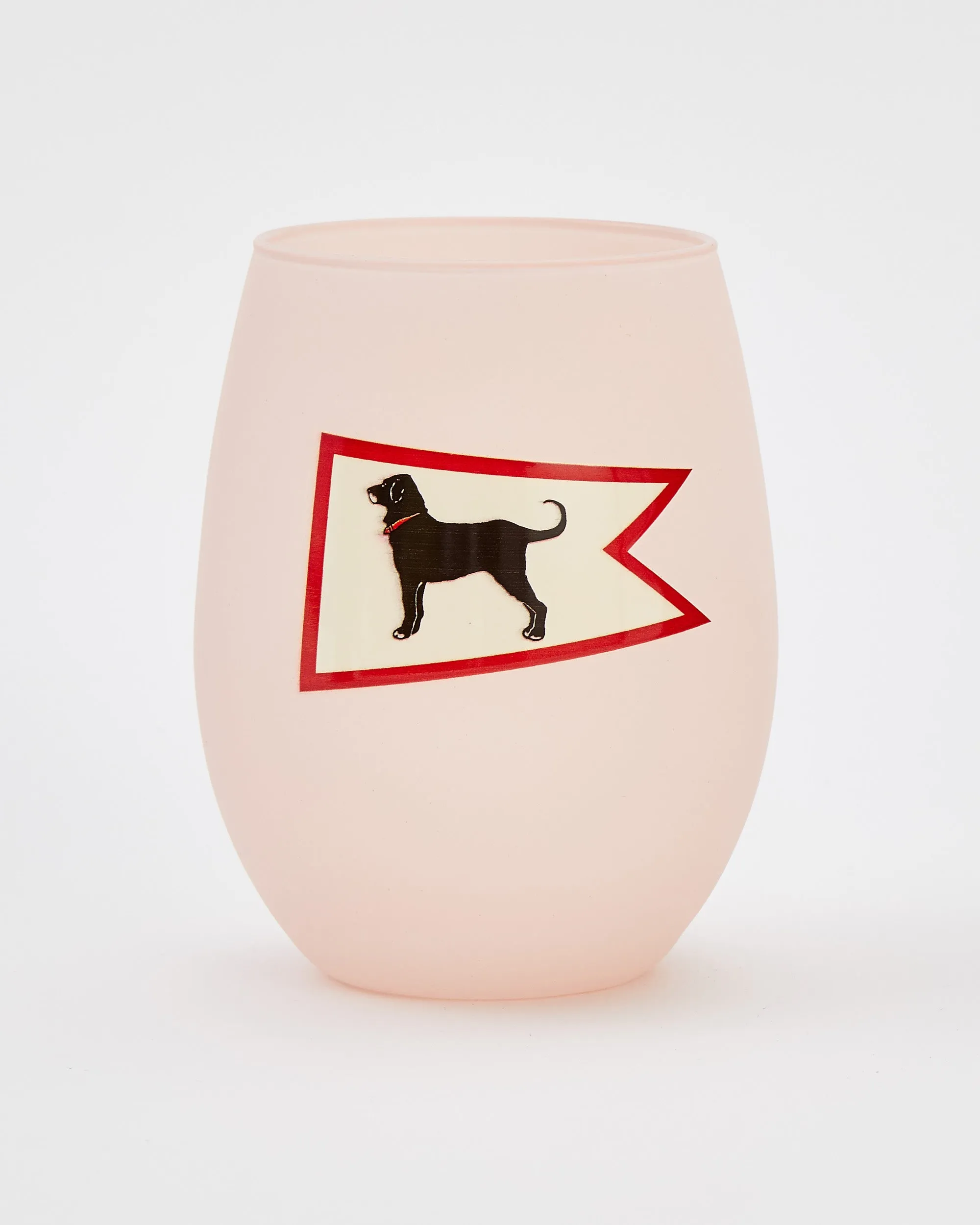 Black Dog Frosted Stemless Wine Glass 15oz