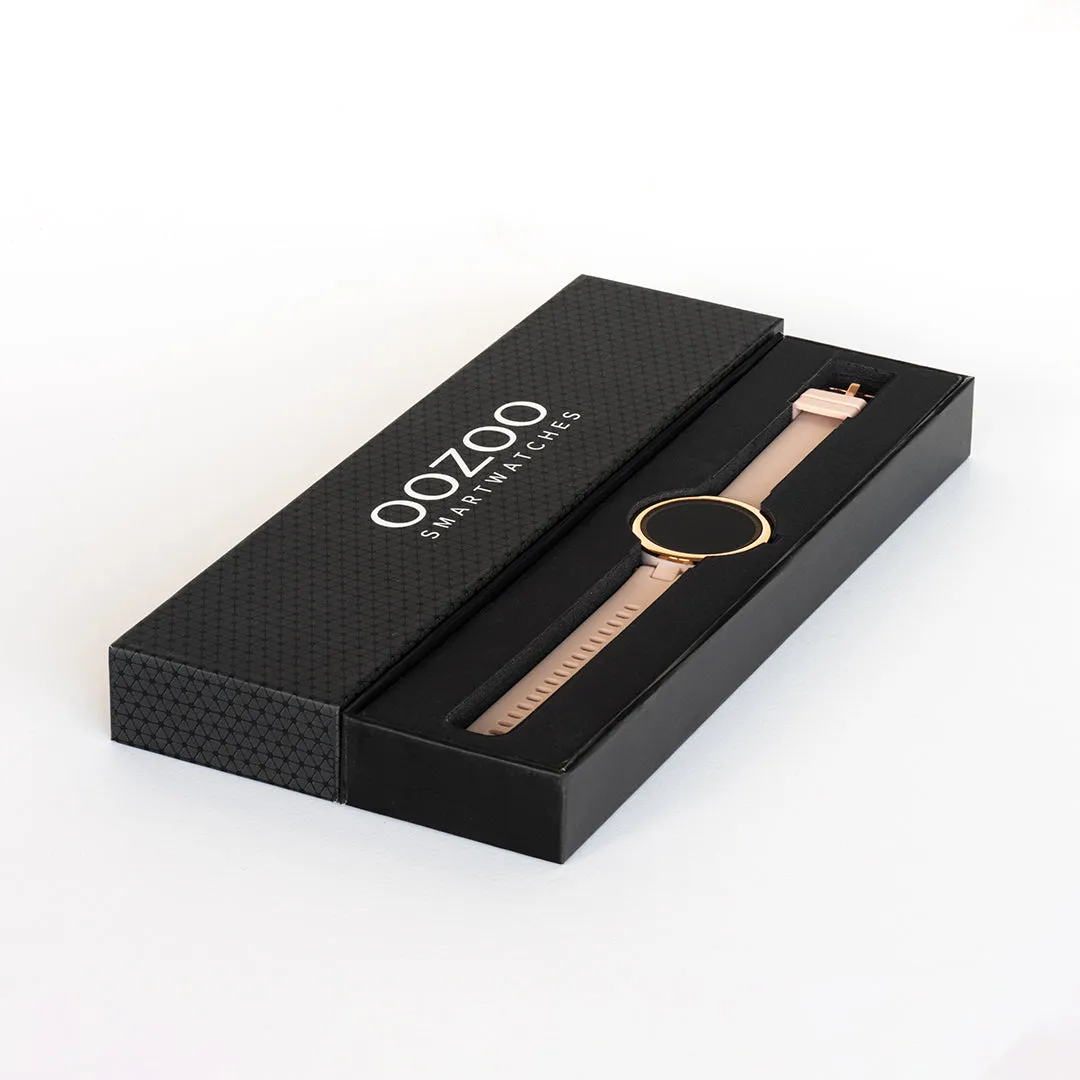 Black OOZOO smartwatch with black metal mesh bracelet - Q00411