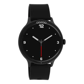 Black OOZOO smartwatch with black rubber strap - Q00134