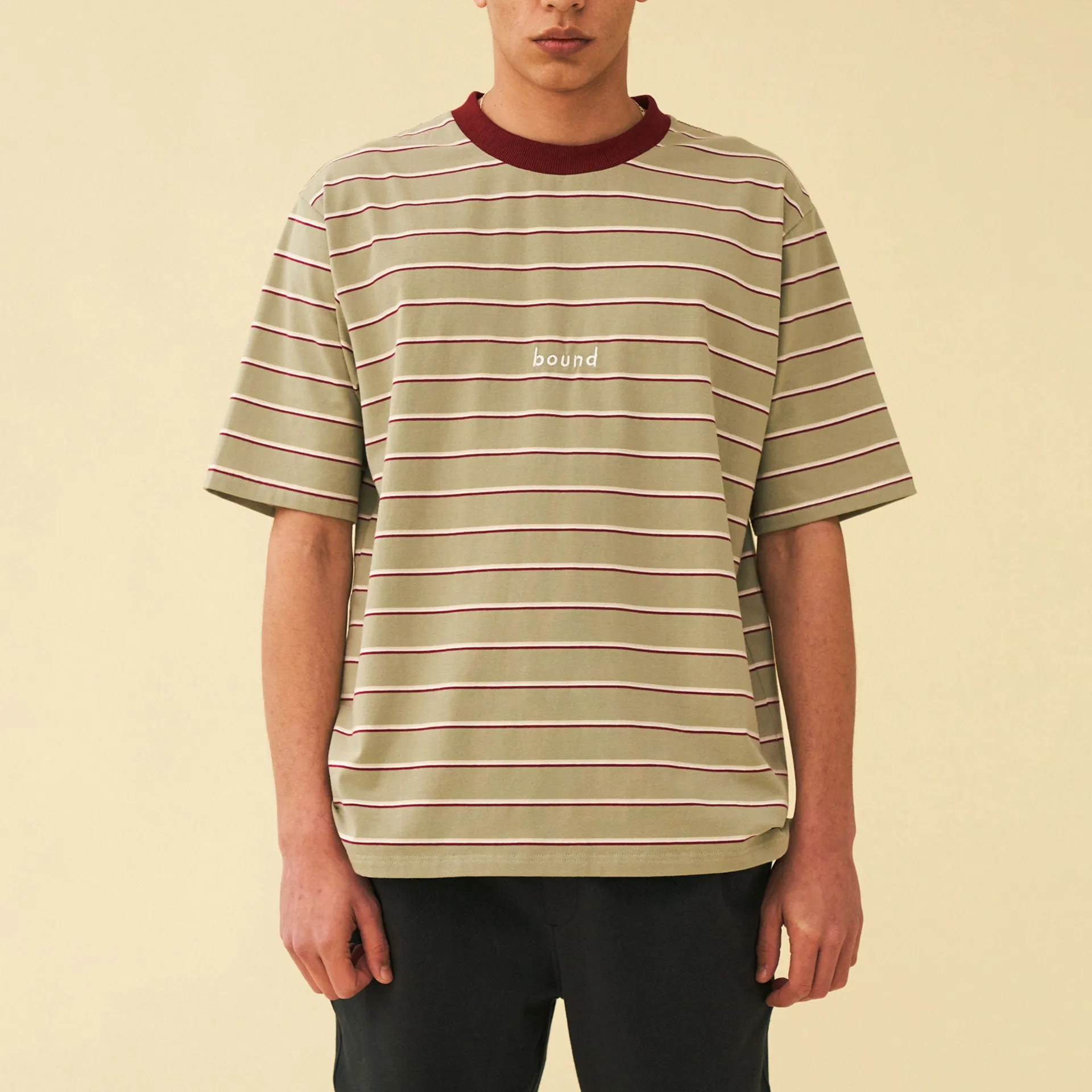 bound 'Sage Stripe' Tee