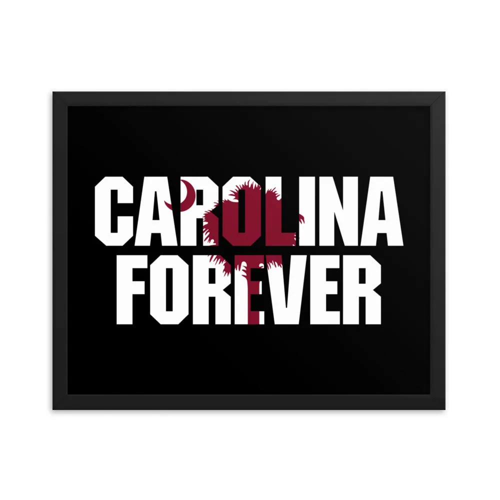 Carolina Forever - Black Script - Framed Poster