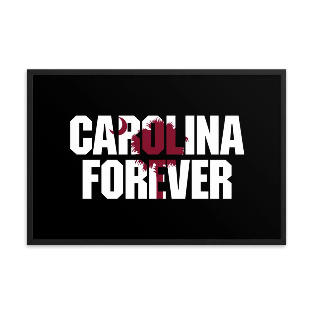 Carolina Forever - Black Script - Framed Poster