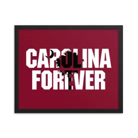 Carolina Forever - Garnet Script - Framed Poster