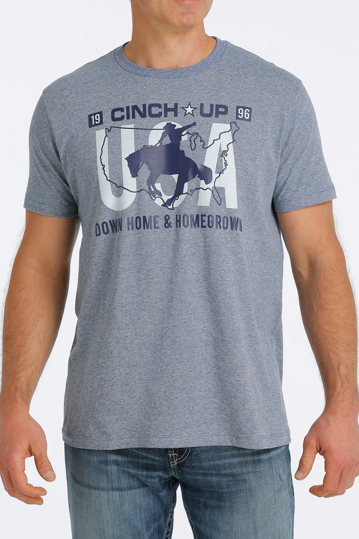 CINCH MEN'S CINCH UP TEE - DENIM BLUE STYLE MTT1690500