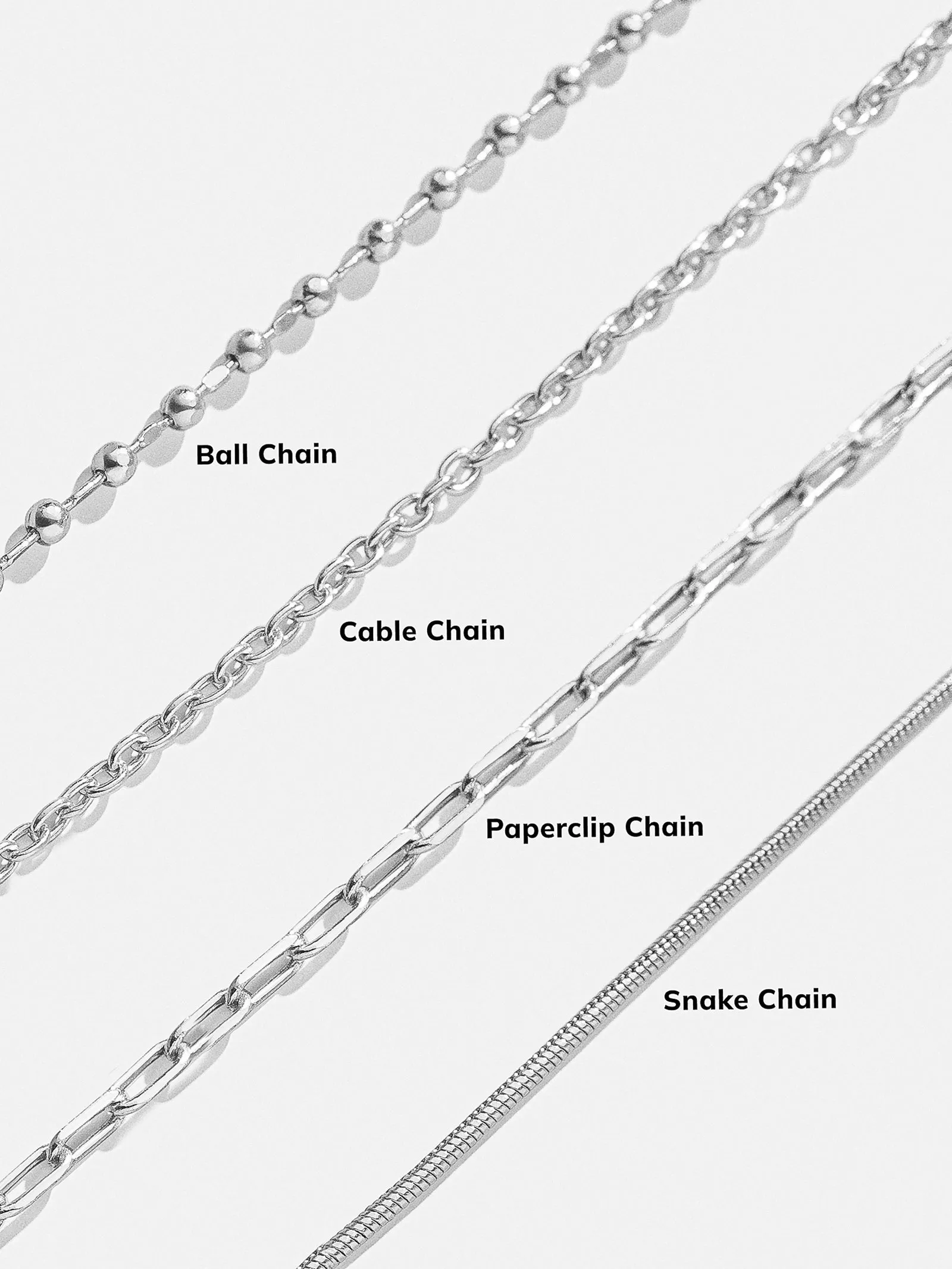 Cluster Charm Necklace Chain - Silver