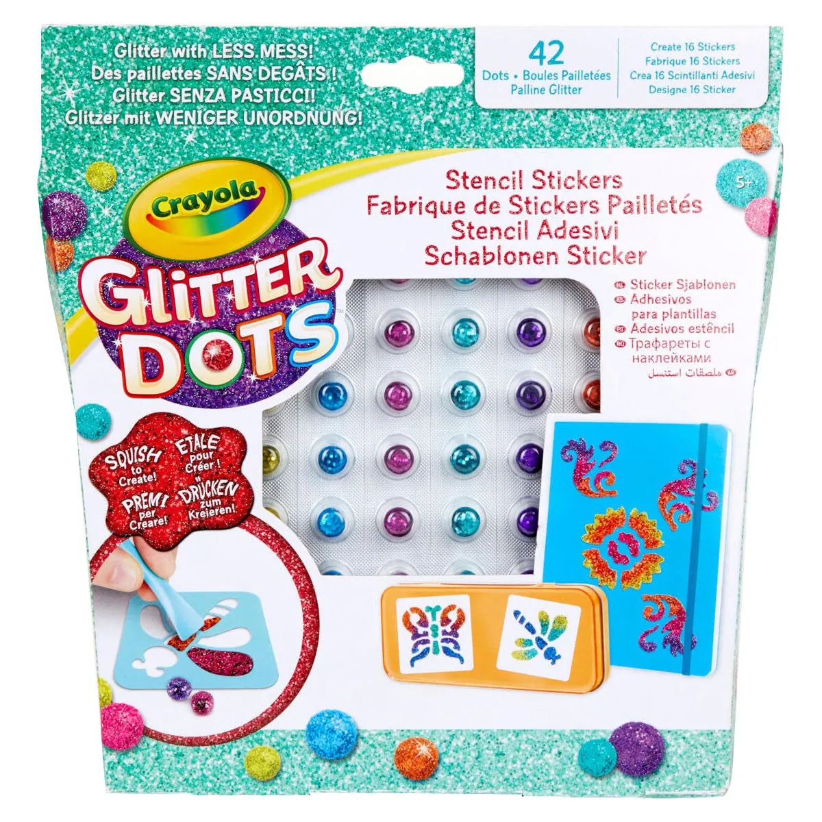 Crayola Glitter Dots Stencil Stickers