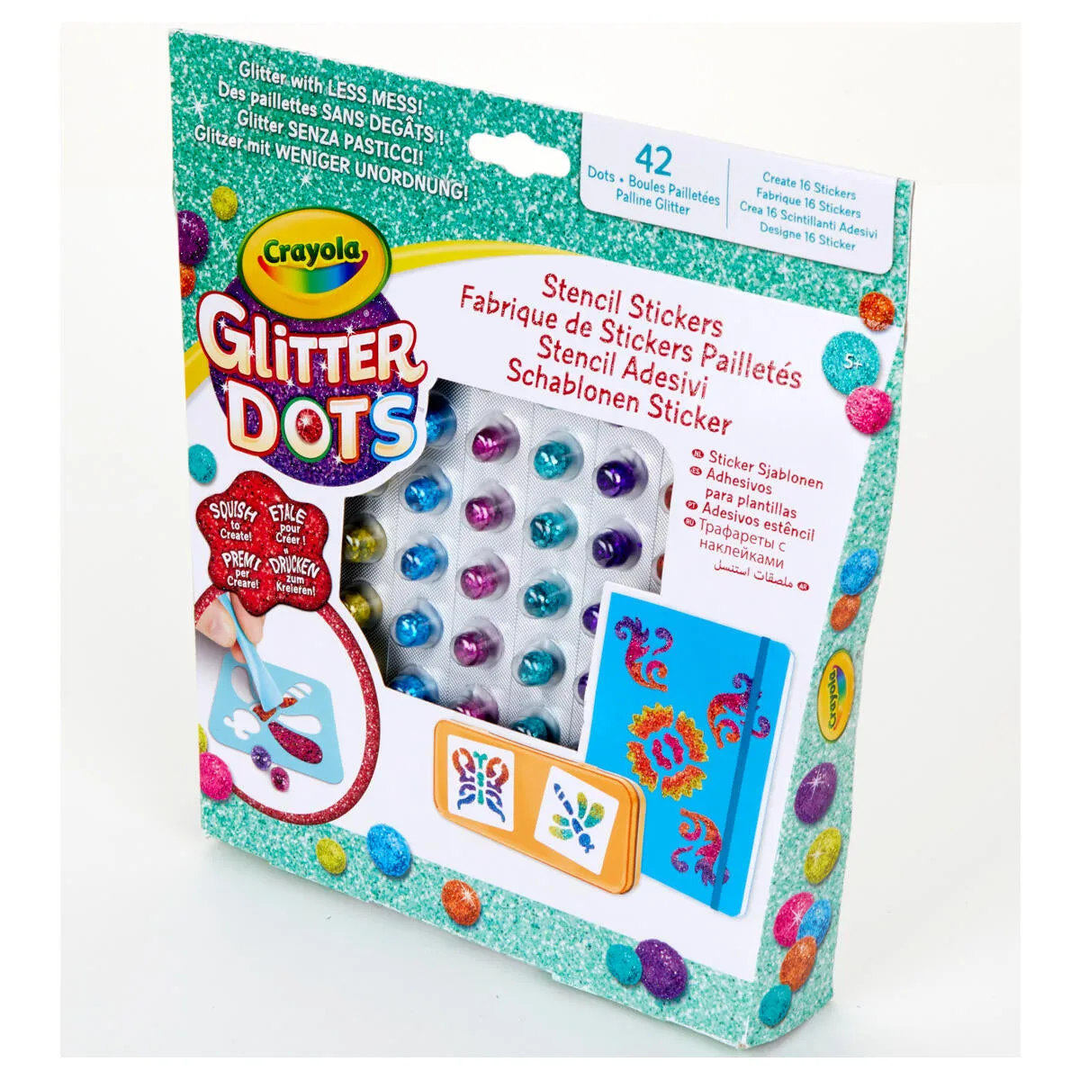 Crayola Glitter Dots Stencil Stickers