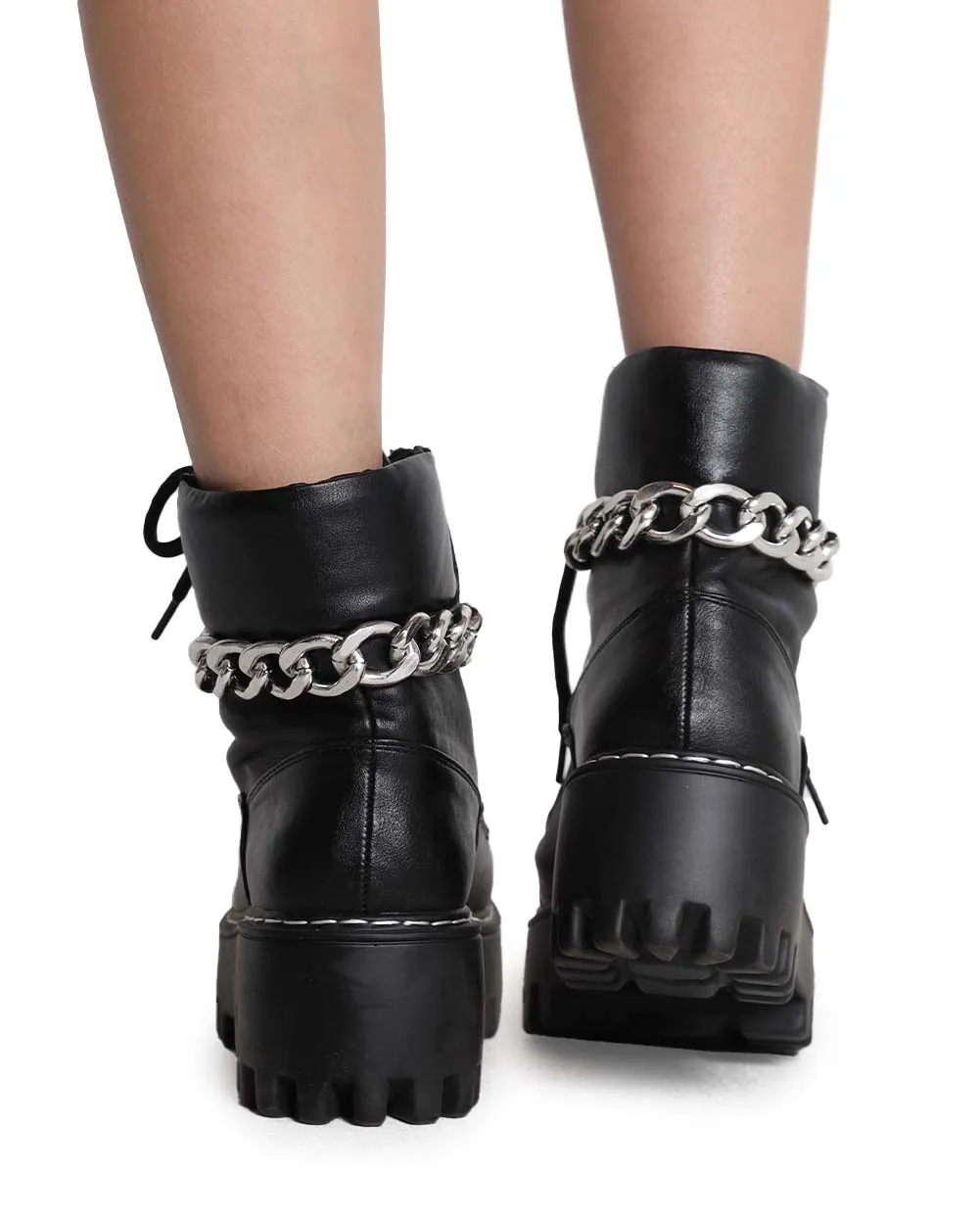 Desperate Measures Chain Platform Boots