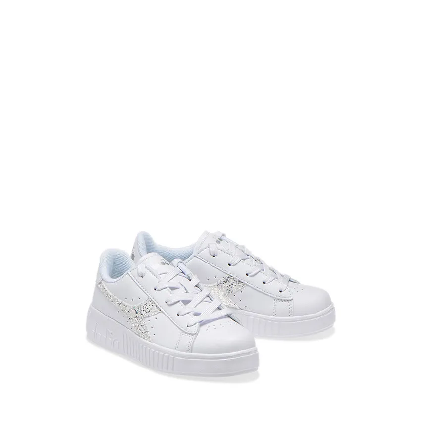 DIADORA SNEAKERS GAME STEP PS BIANCO-ARGENTO