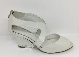 Django & Juliette Edwina White Pearl Leather Heel