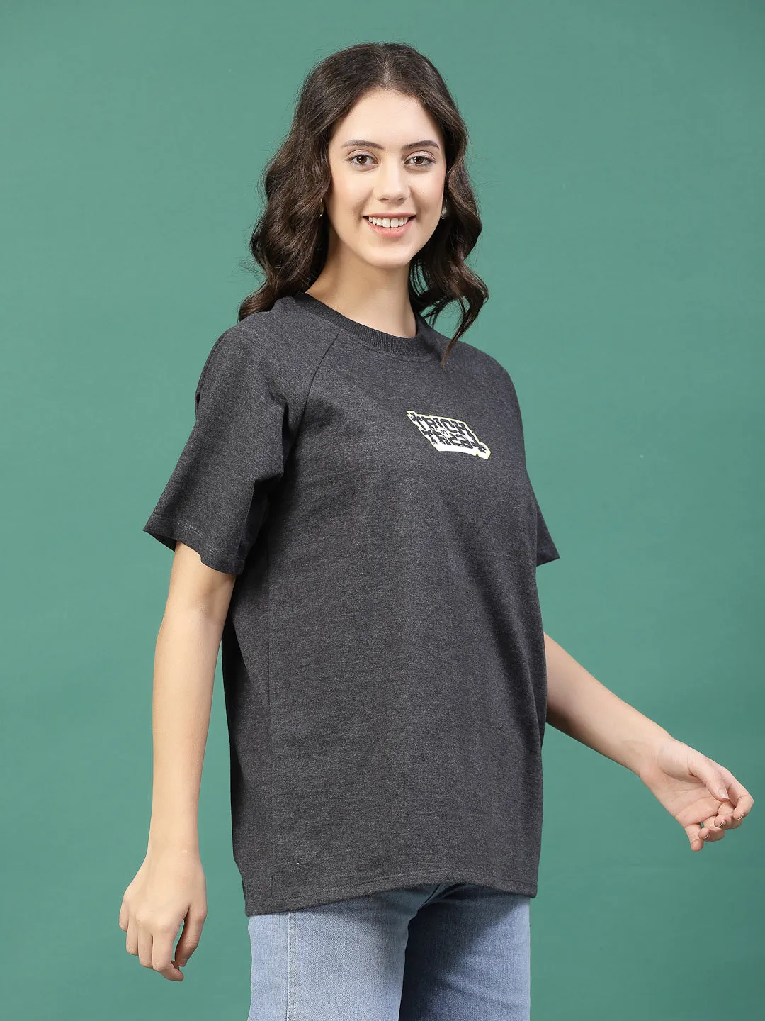 Effortless Charm Oversized Terry Print Tees